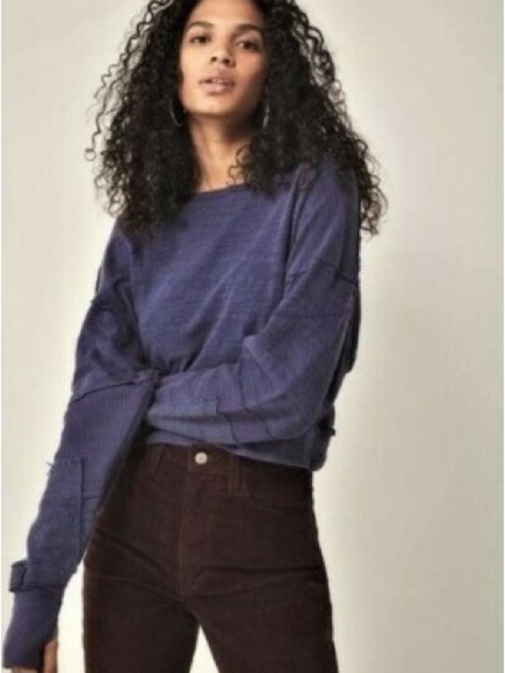 We The Free Free People 5 Star Terry Longsleeve Tee In S